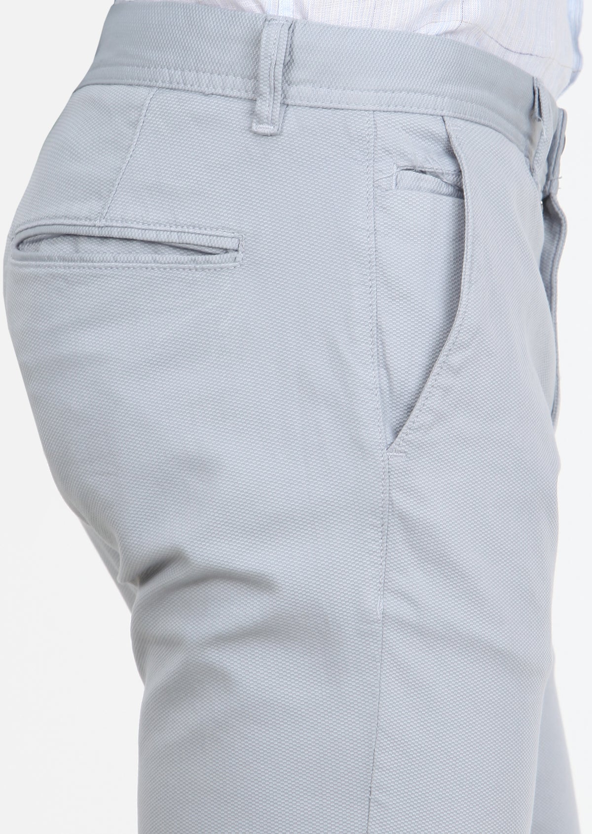 Mavi Düz Dokuma Regular Fit Casual Pamuk Karışımlı Pantolon
