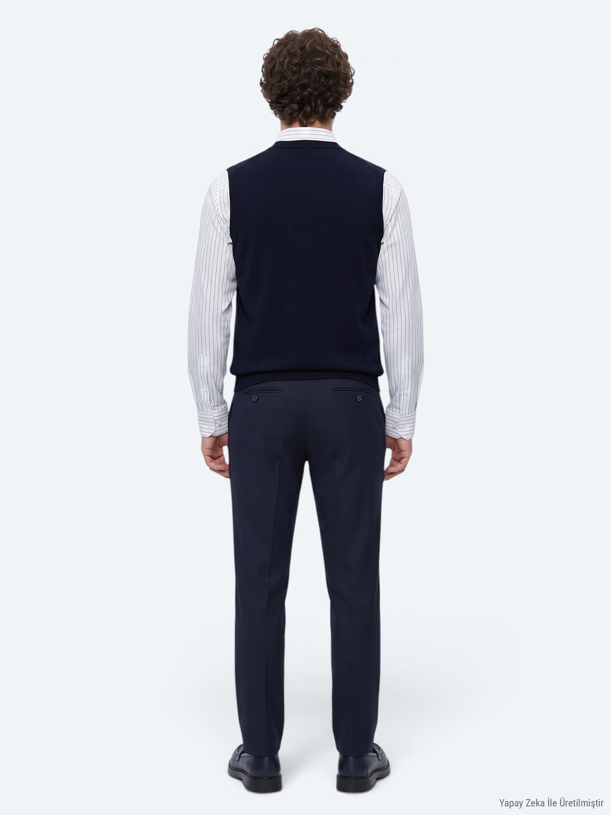 Lacivert Regular Fit Casual Örme Triko Yelek