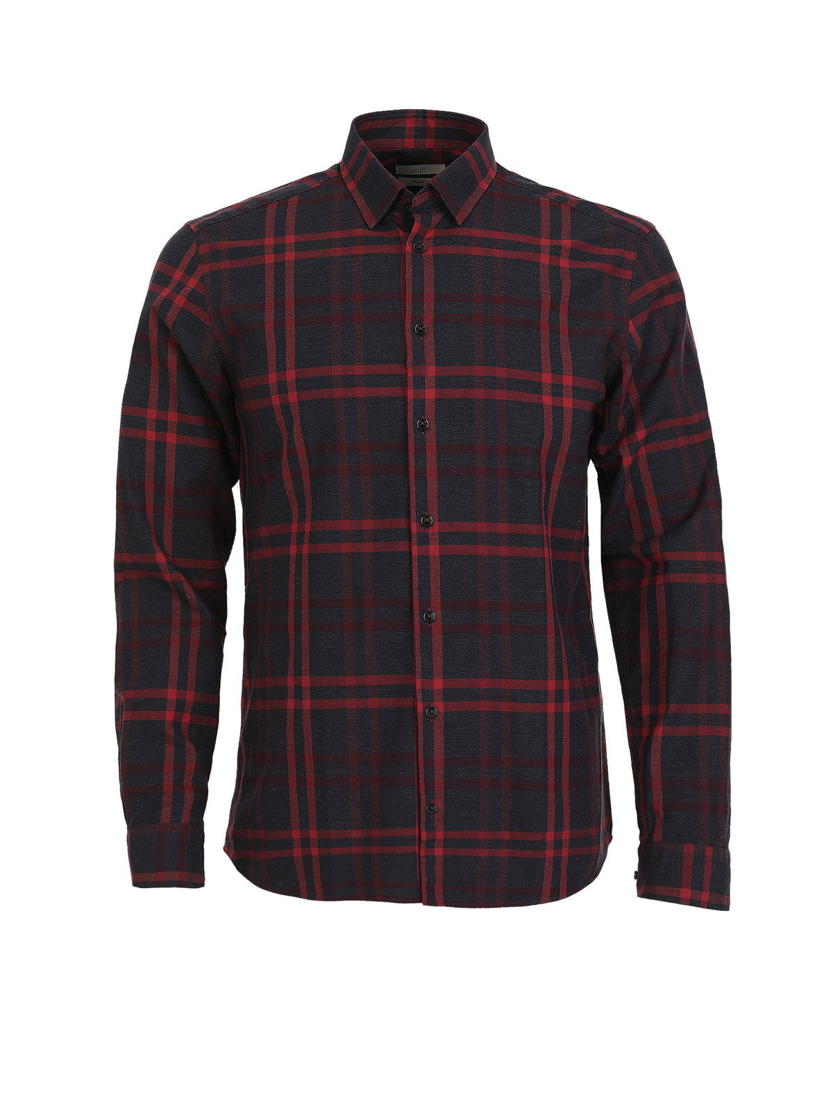 Kırmızı Kareli Regular Fit Uzun Dokuma Casual %100 Pamuk Gömlek