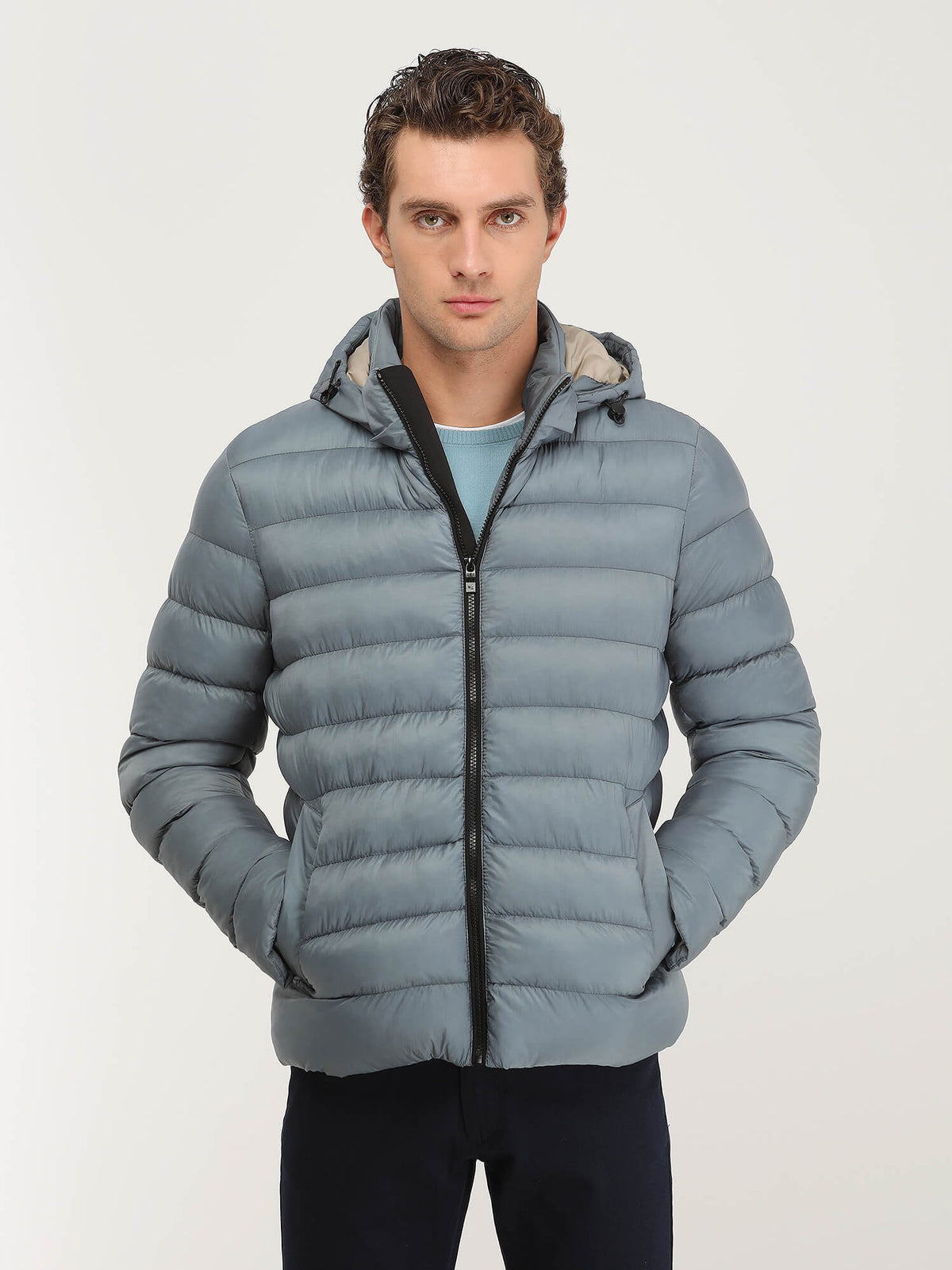 Mint Regular Fit Kapüşonlu Casual Dokuma Mont