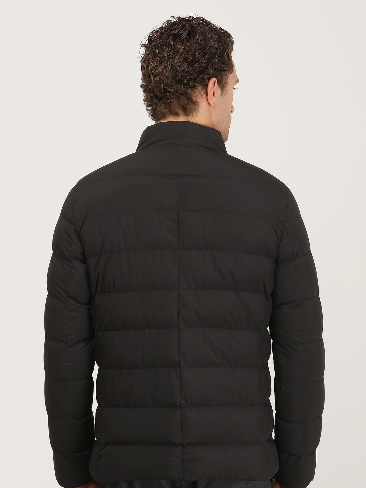 Siyah Regular Fit Micro Jel Elyaflı Spor Ceket