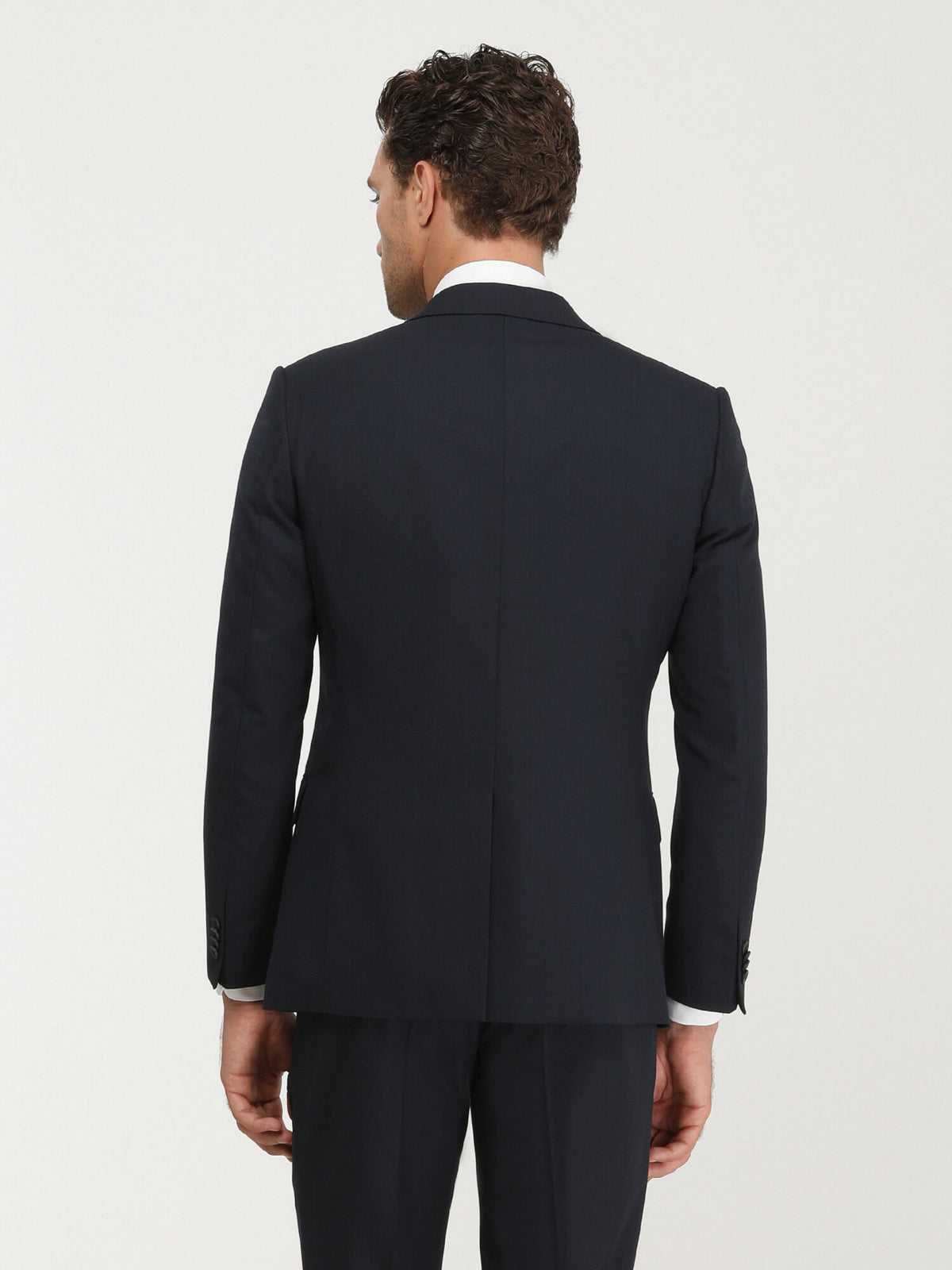 Lacivert Desenli Modern Fit Takım Elbise