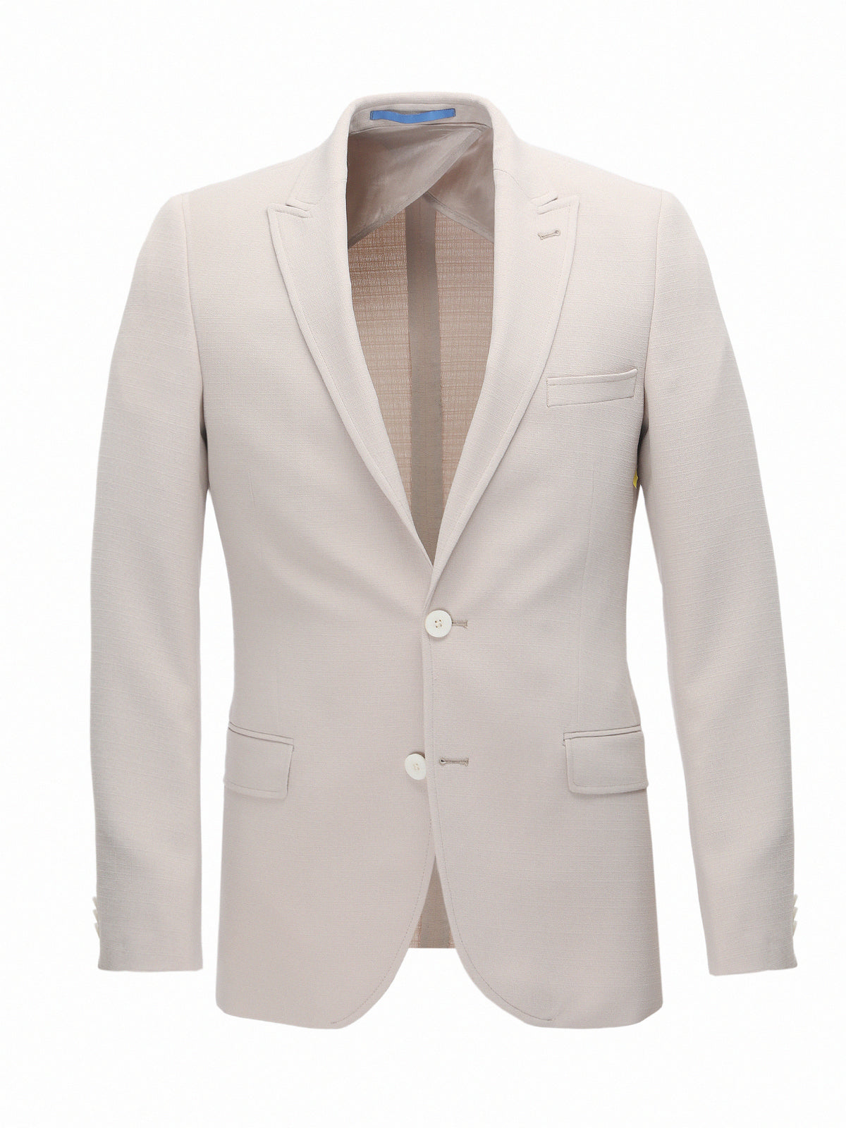 Bej Düz Slim Fit Ceket