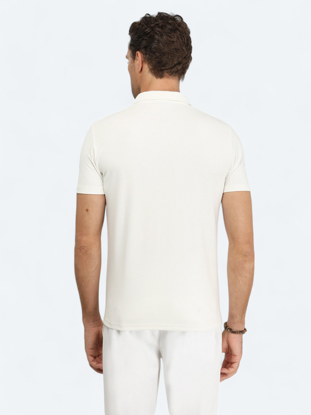 Ekru Polo Yaka T-Shirt