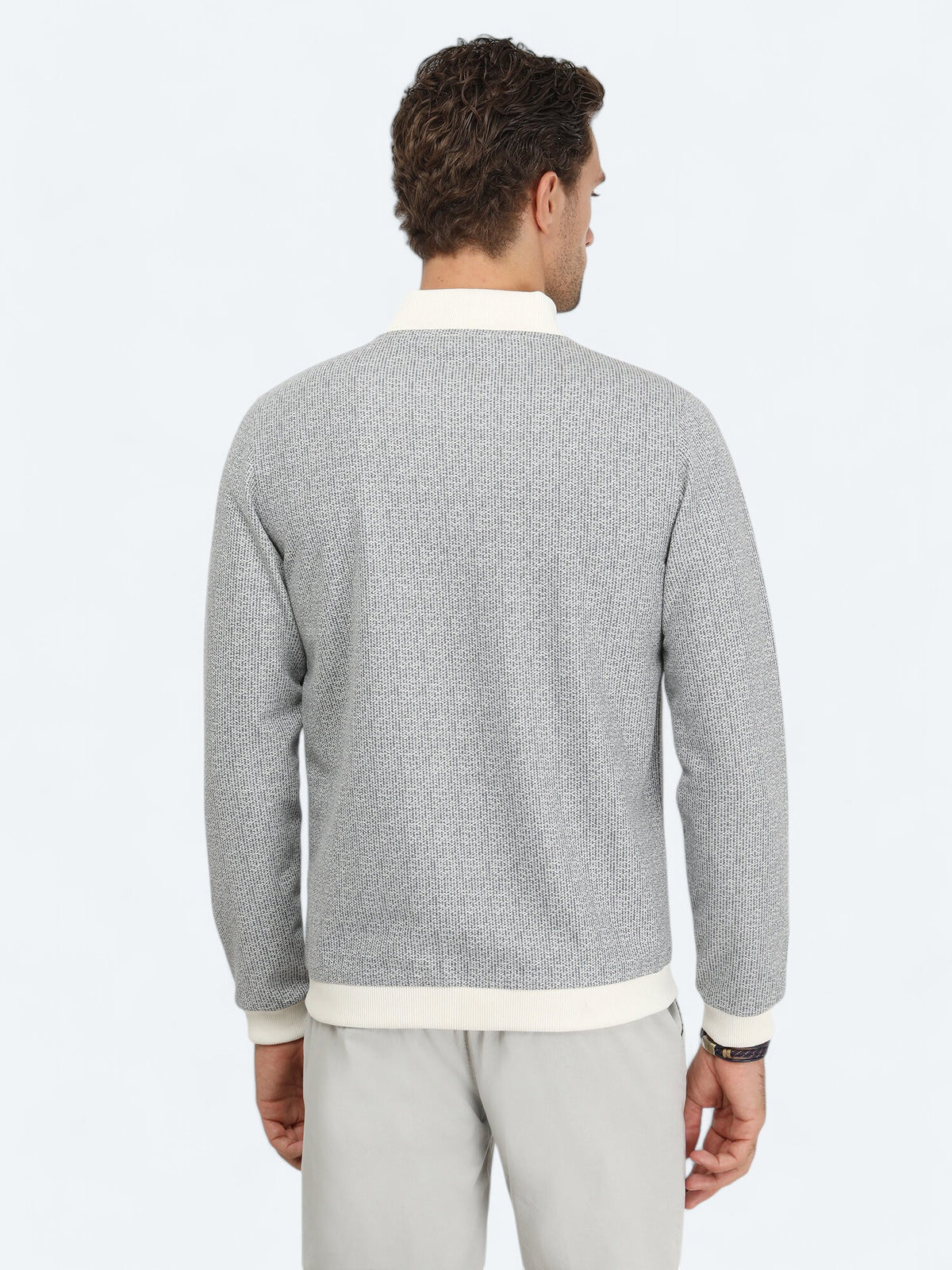 Lacivert Regular Fit Casual Örme Mont
