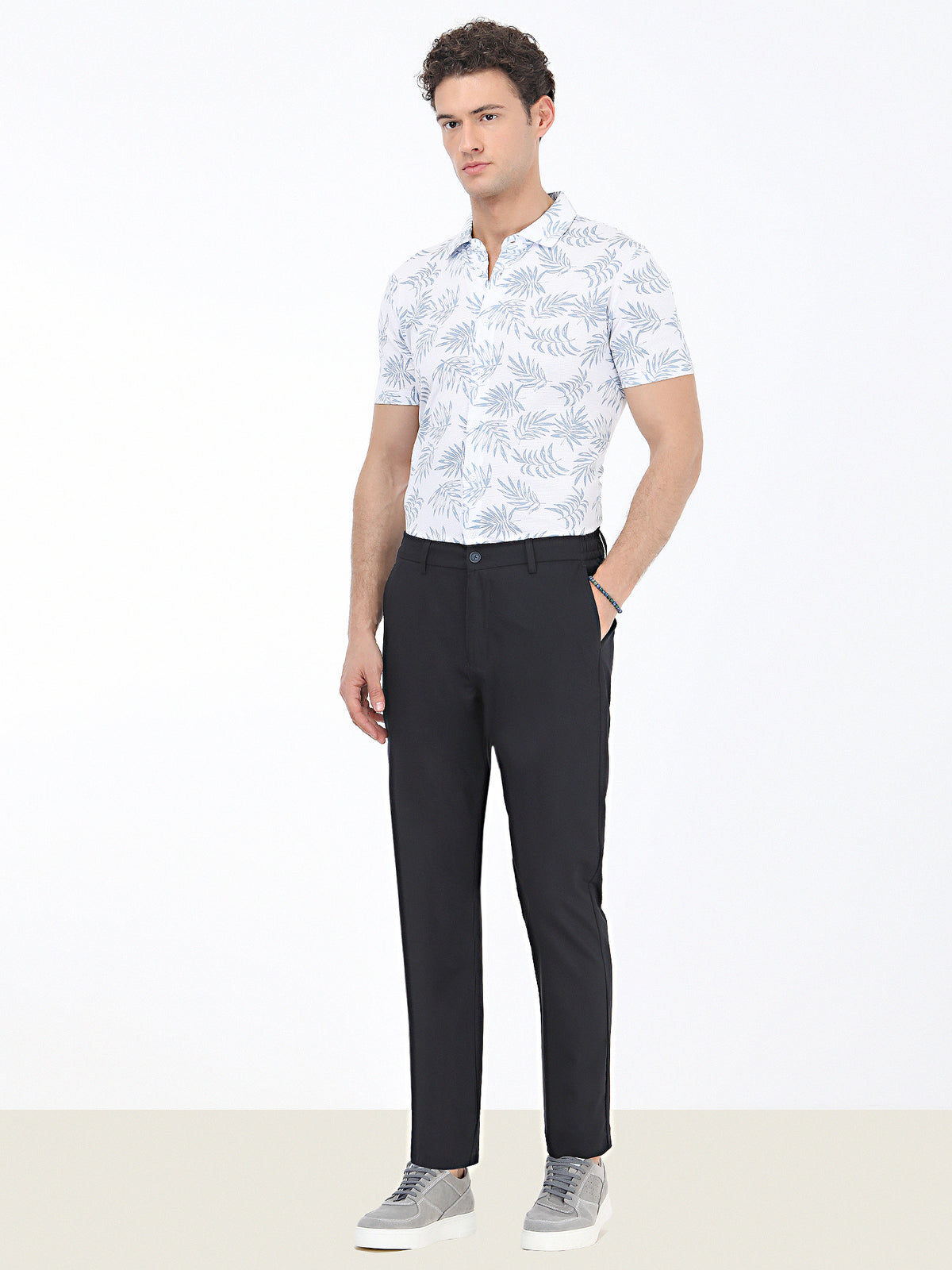 Lacivert Dokuma Jogging Fit Casual Pantolon