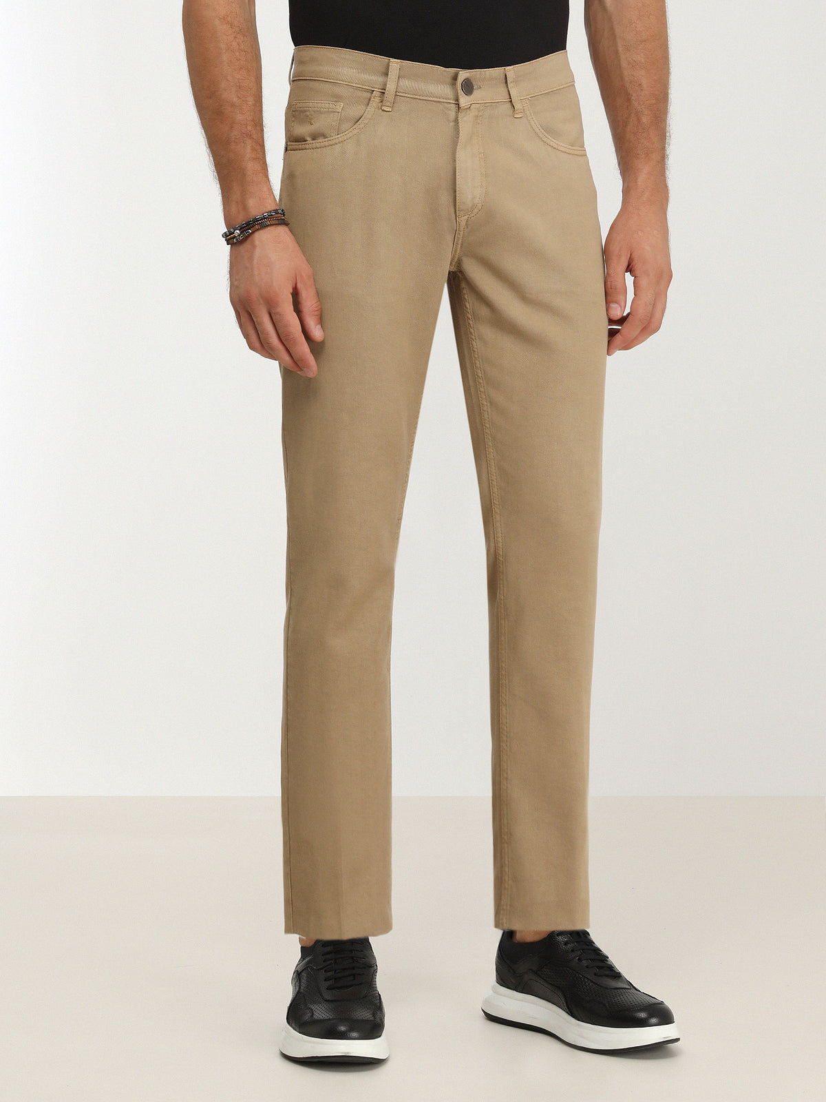 Deve Tüyü Dokuma Slim Fit Casual Pamuk Karışımlı Pantolon