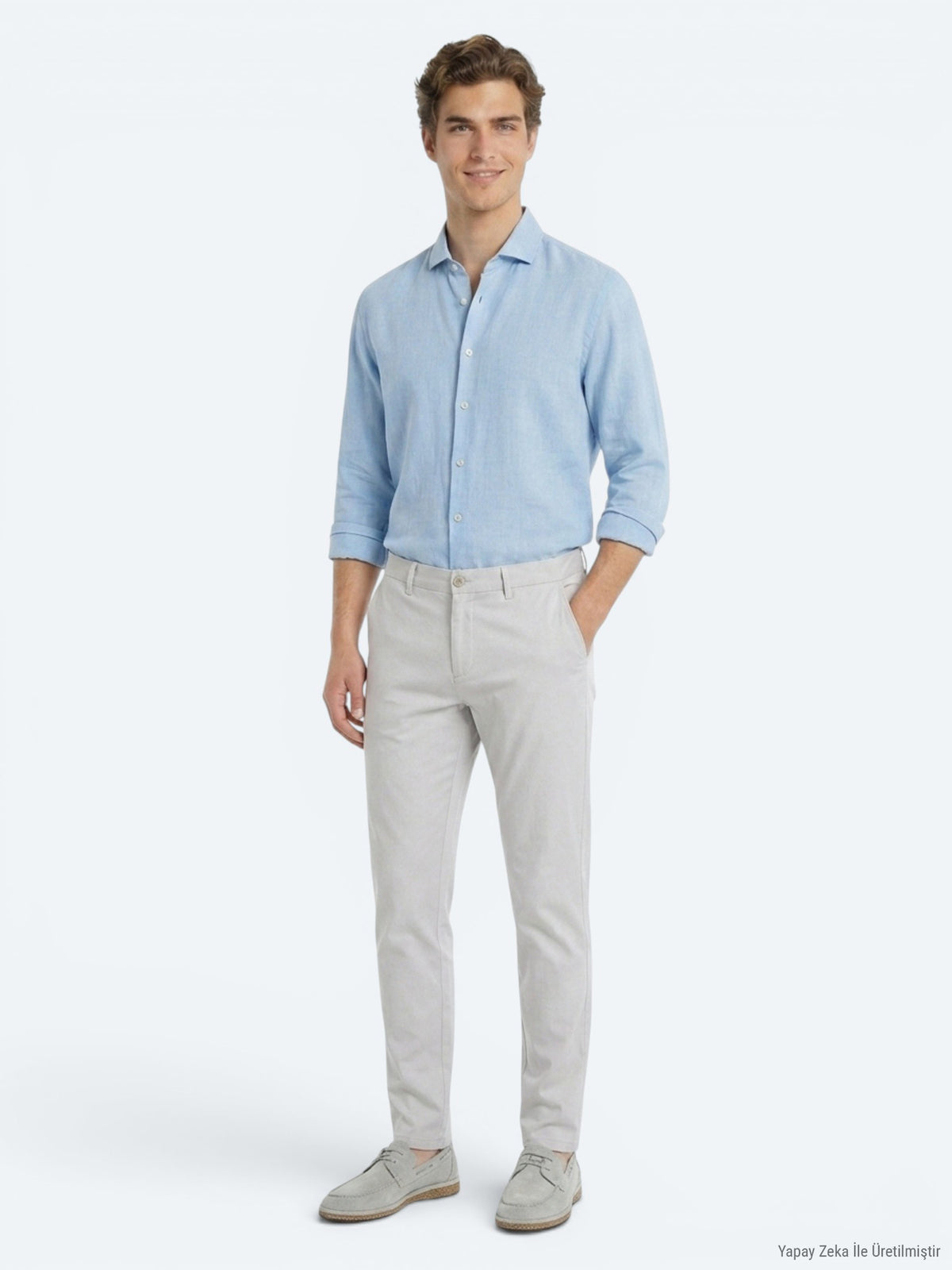 Taş Düz Dokuma Slim Fit Casual Pantolon