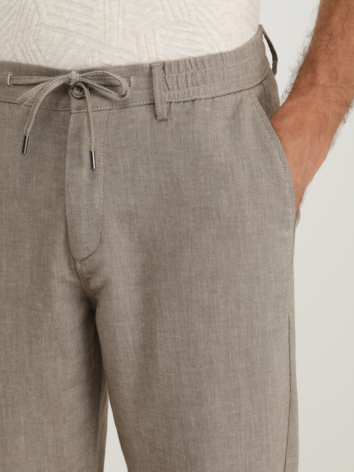 Vizon Dokuma Jogging Fit Casual Pamuk Karışımlı Pantolon