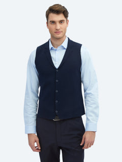 Lacivert Regular Fit Casual Örme Triko Yelek