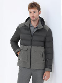 Haki Regular Fit Kapüşonlu Casual Dokuma Mont