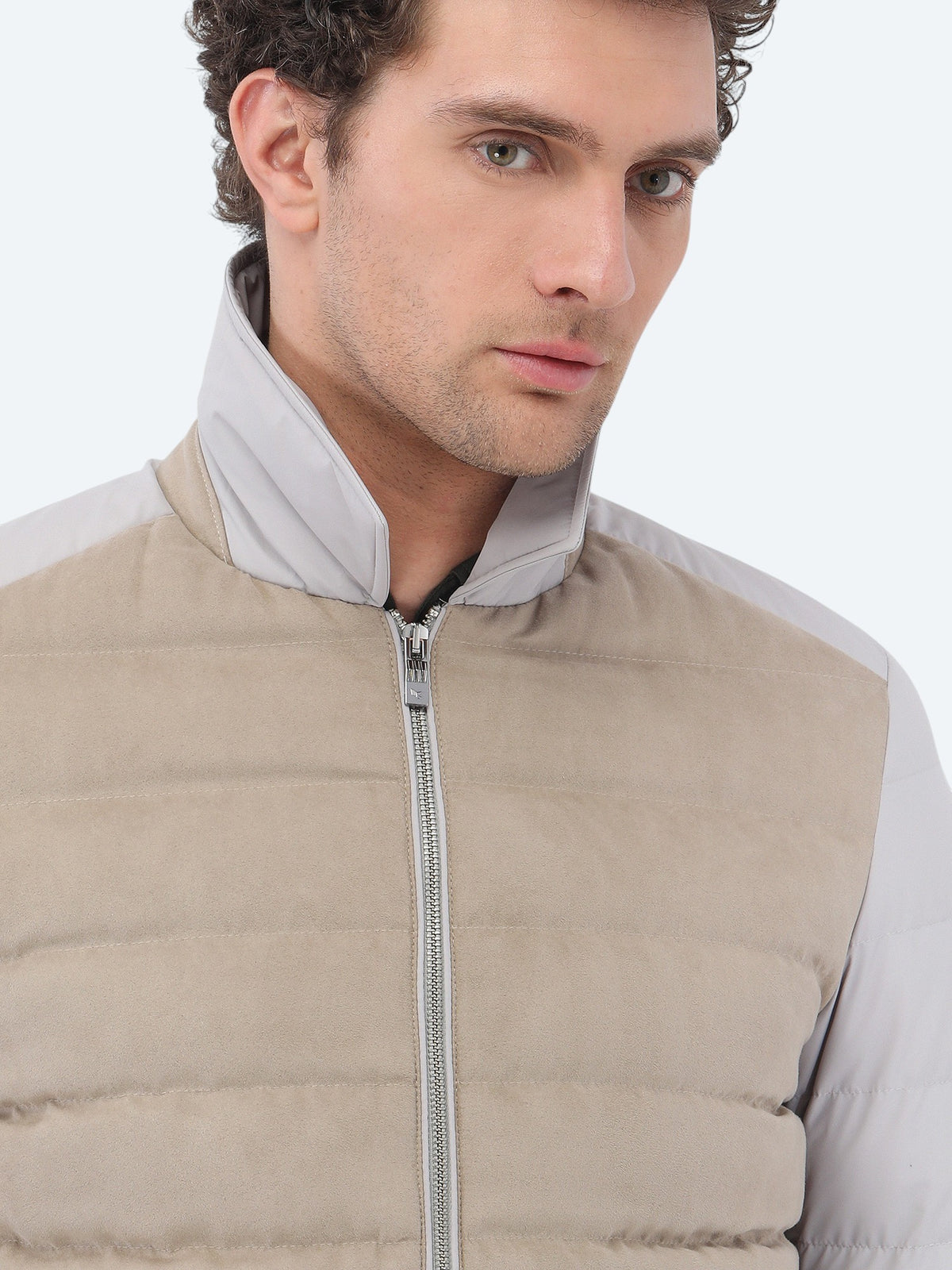 Taş Regular Fit Bebe Yaka Casual Dokuma Mont