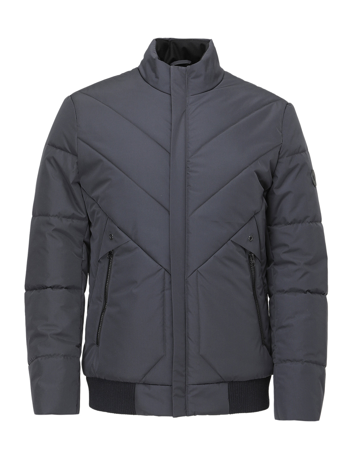 Antrasit Regular Fit Dik Yaka Casual Dokuma Mont