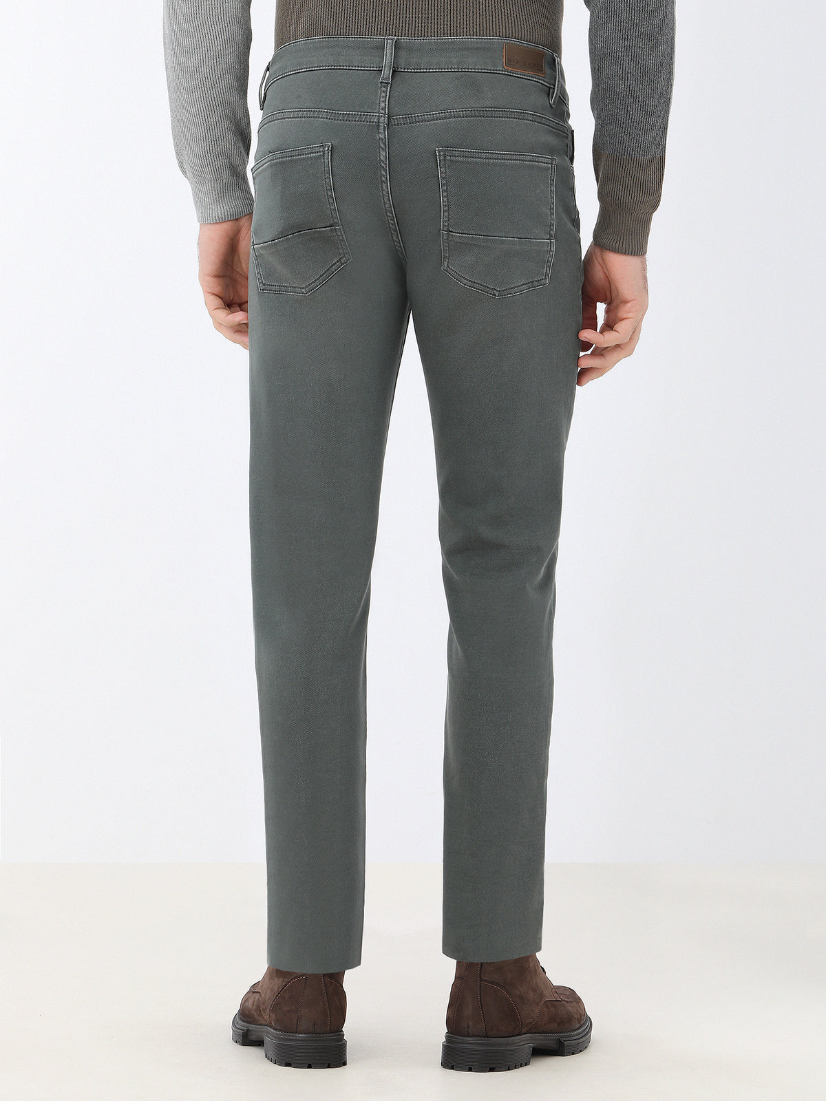 Haki Slim Fit Denim Pamuk Karışımlı Pantolon