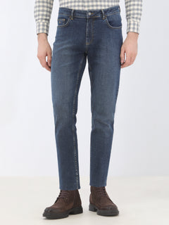Lacivert Slim Fit Denim Pantolon