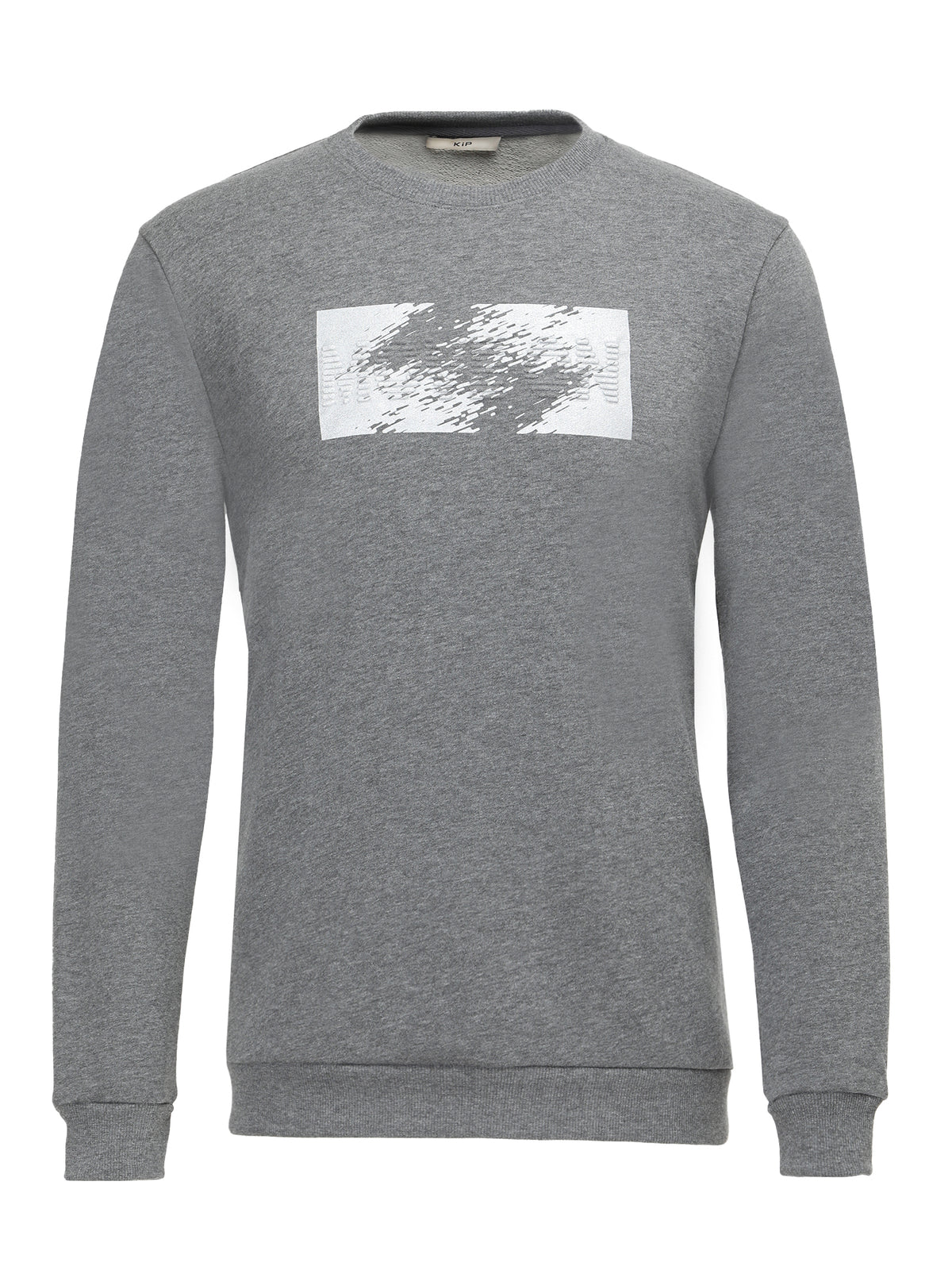 Gri Bisiklet Yaka Sweatshirt