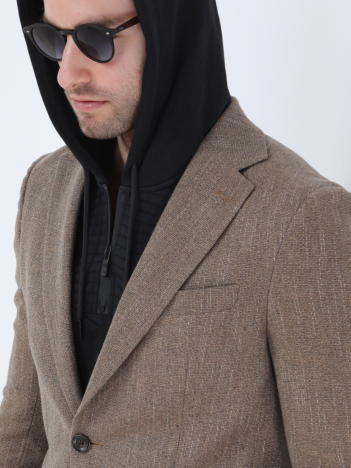 Deve Tüyü Mikro Modern Fit Yün Karışımlı Ceket