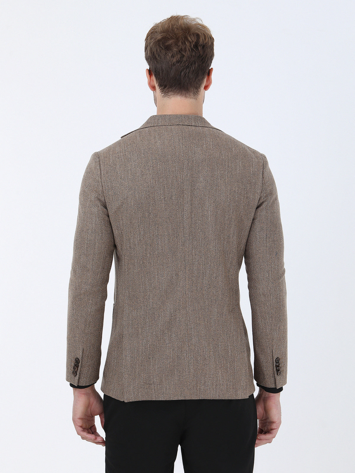 Deve Tüyü Mikro Modern Fit Yün Karışımlı Ceket