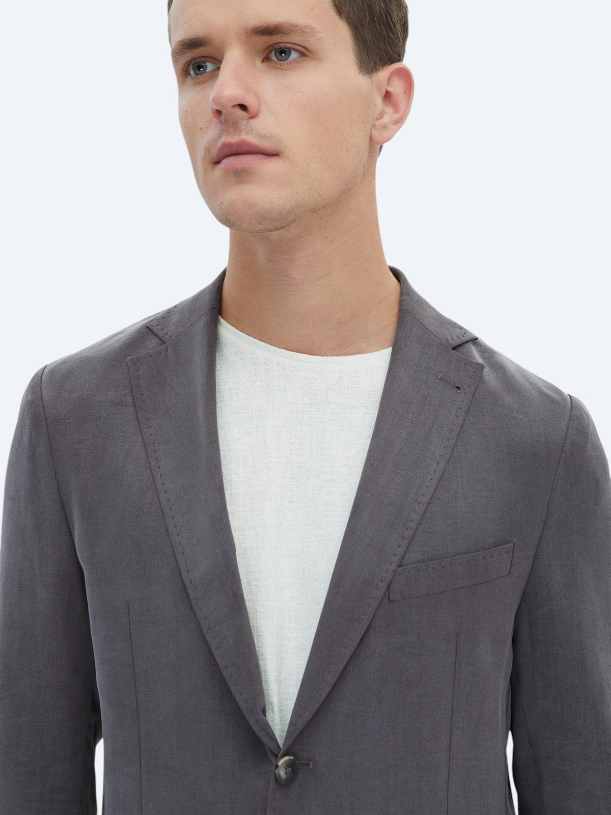 Antrasit Düz Modern Fit Ceket