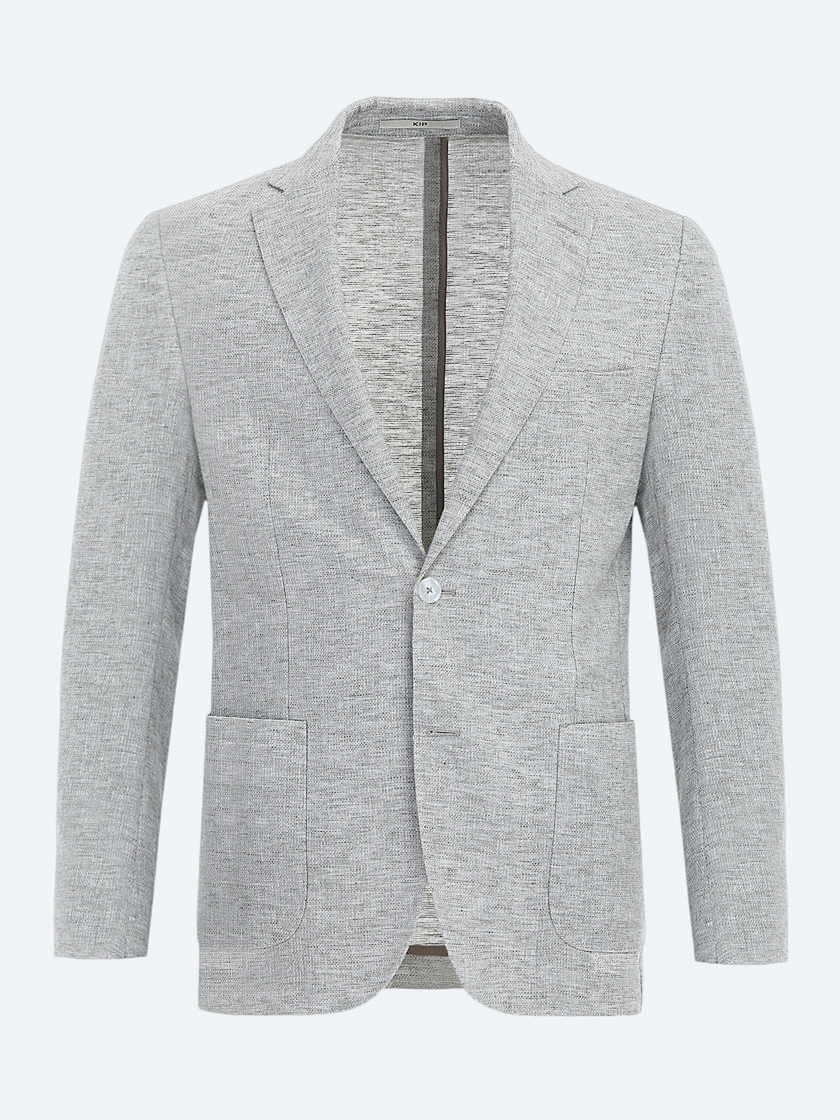 Açık Haki Mikro Modern Fit Keten Karışımlı Ceket