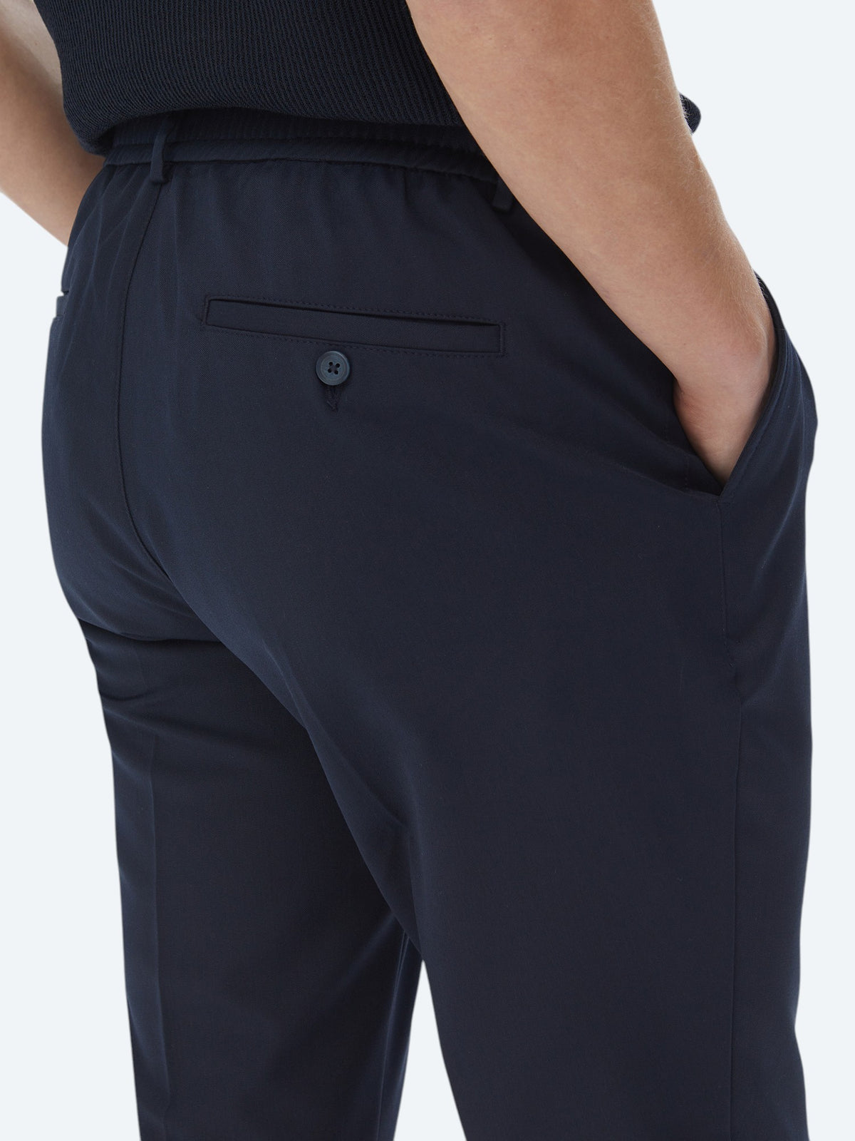Lacivert Dokuma Jogging Fit Casual Pantolon