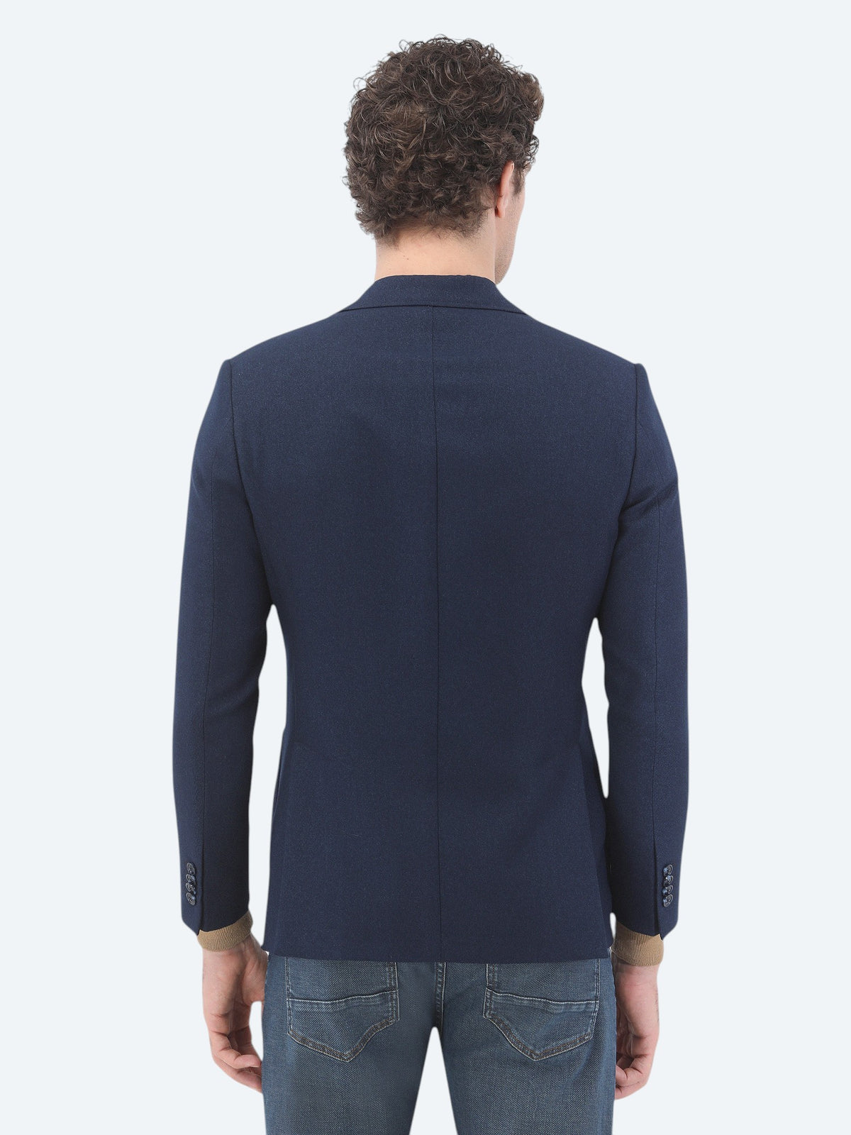 İndigo Düz Comfort Fit Ceket