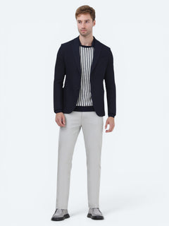 Lacivert Çizgili Modern Fit Ceket