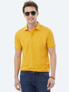 Safran Polo Yaka %100 Pamuk T-Shirt