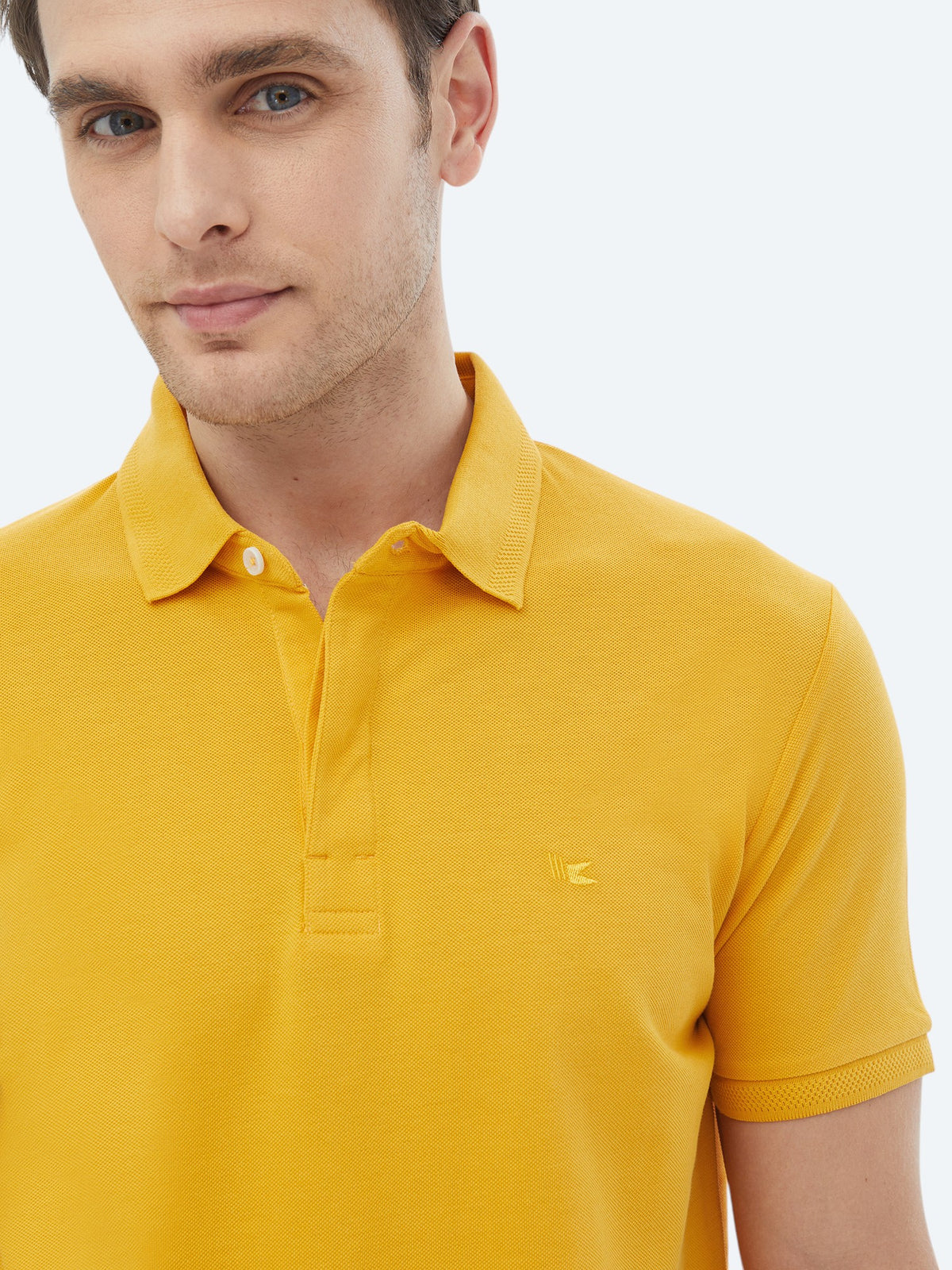 Safran Polo Yaka %100 Pamuk T-Shirt