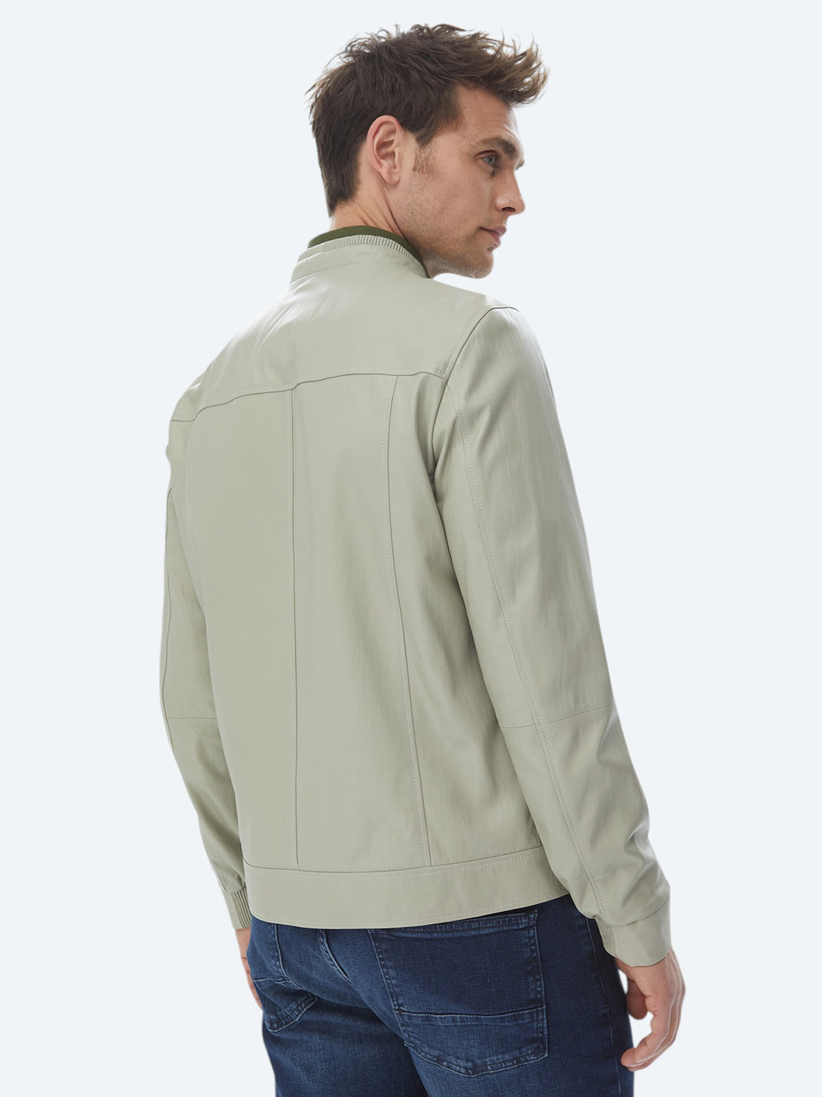 Taş Regular Fit Smart Casual Koyun Derisi Deri Mont