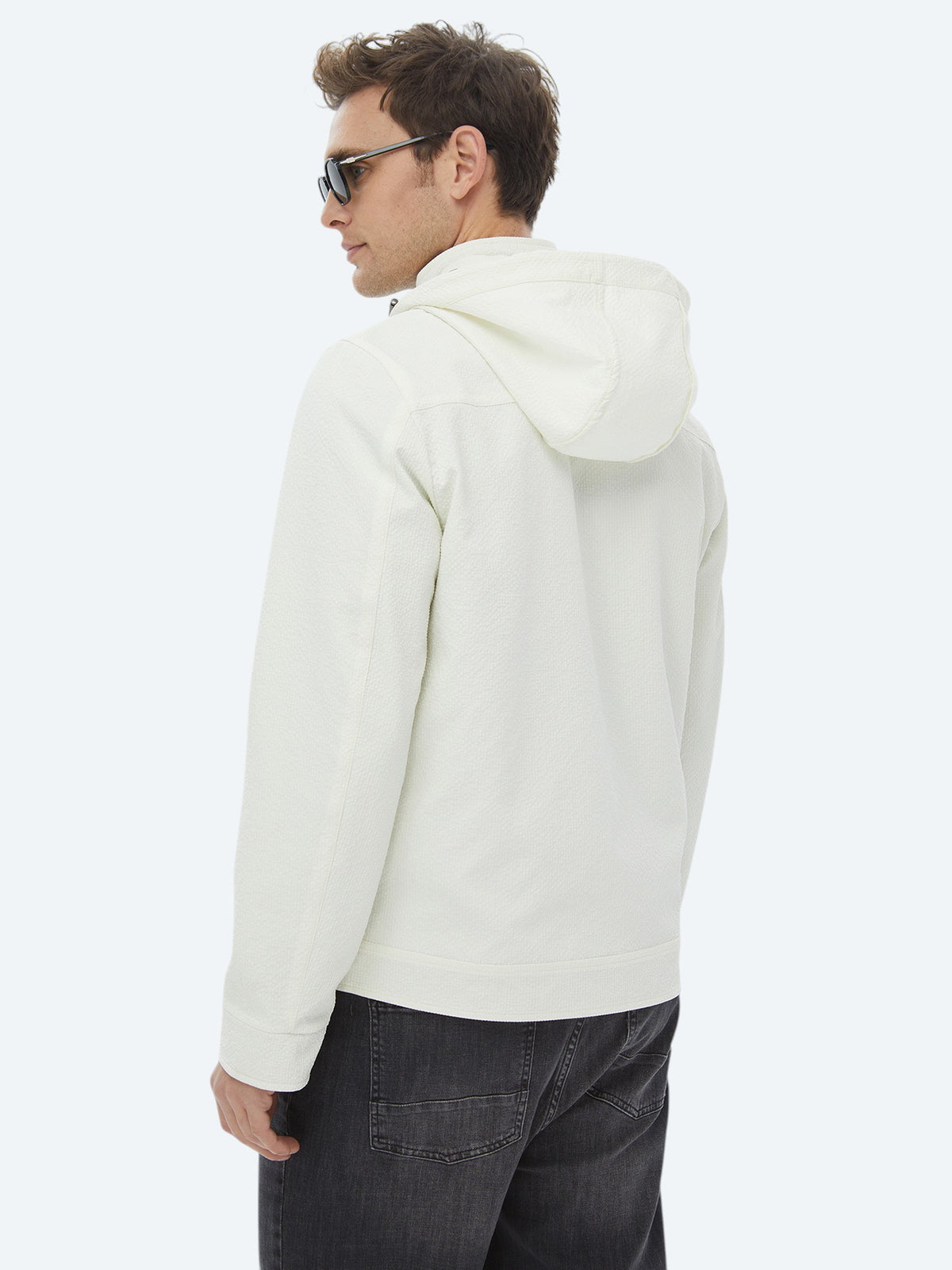 Taş Regular Fit Dik Yaka Casual Dokuma Çift Taraflı Mont