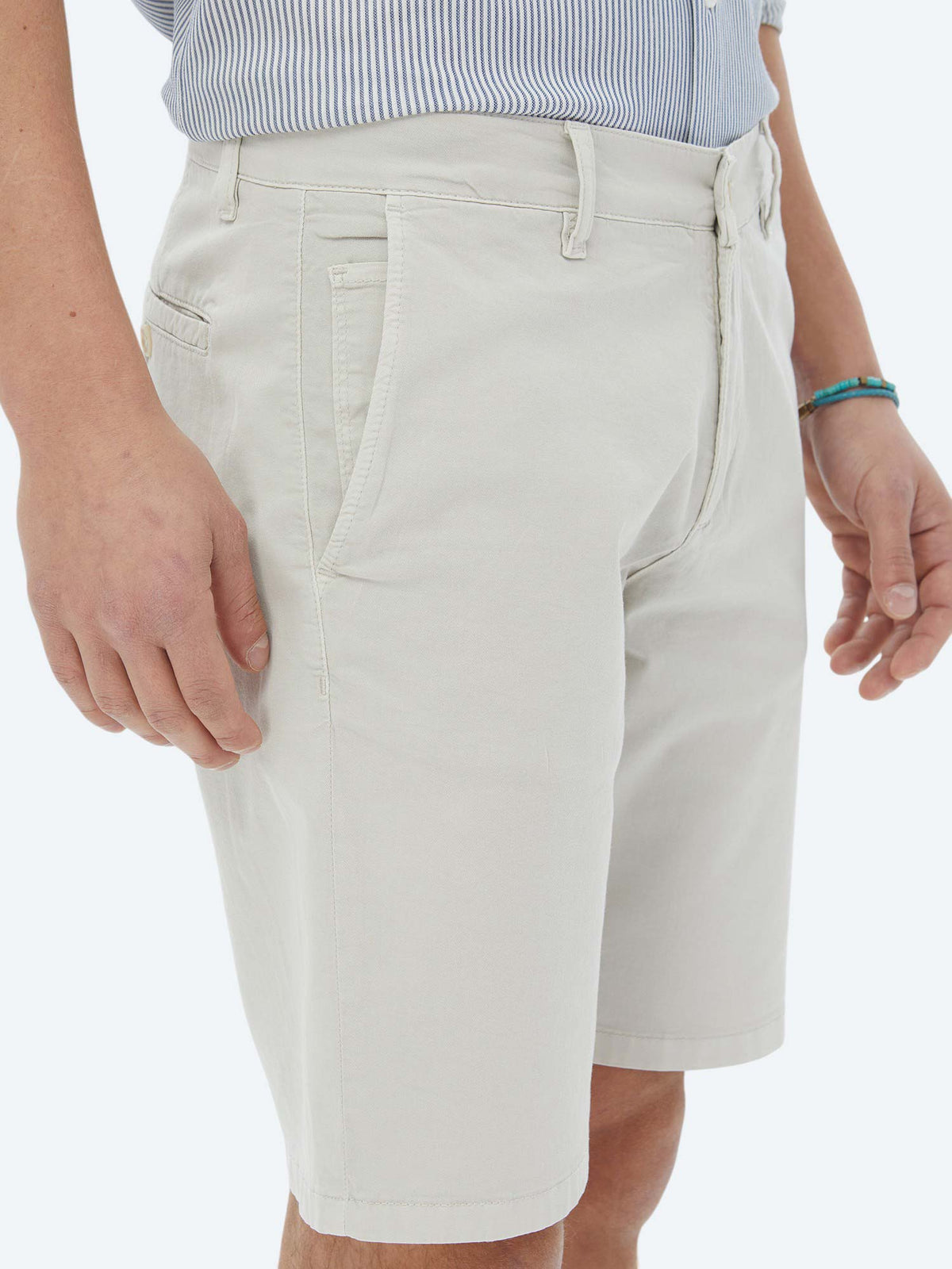 Taş Dokuma Slim Fit Casual Pamuk Karışımlı Bermuda