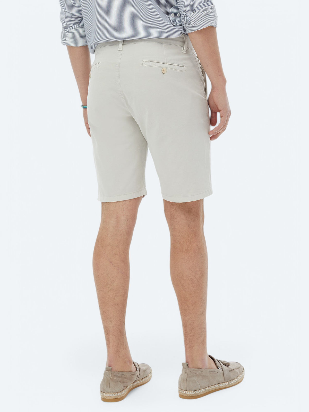 Taş Dokuma Slim Fit Casual Pamuk Karışımlı Bermuda