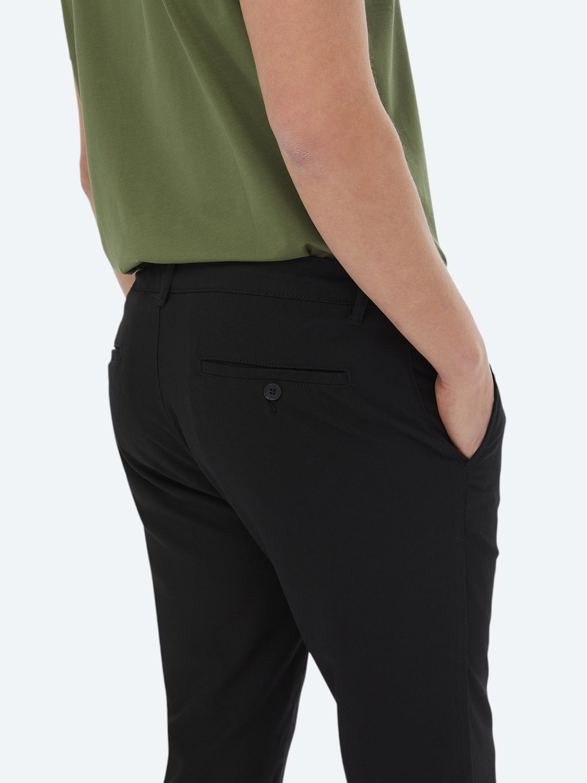 Siyah Dokuma Jogging Fit Casual Pantolon