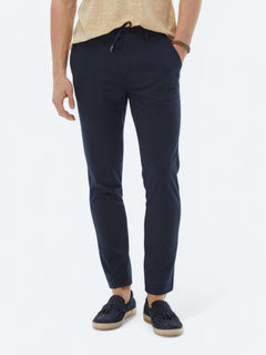 Lacivert Dokuma Jogging Fit Casual Pantolon