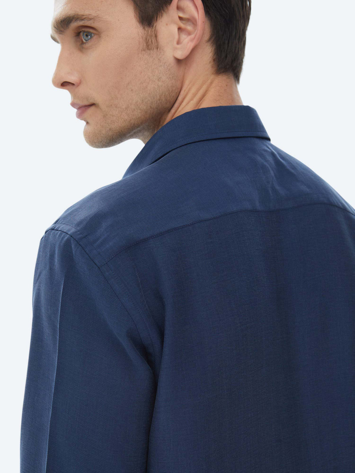 İndigo Regular Fit Uzun Dokuma Casual Gömlek