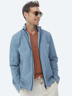 Mavi Regular Fit Gizli Kapüşon Casual Dokuma Mont