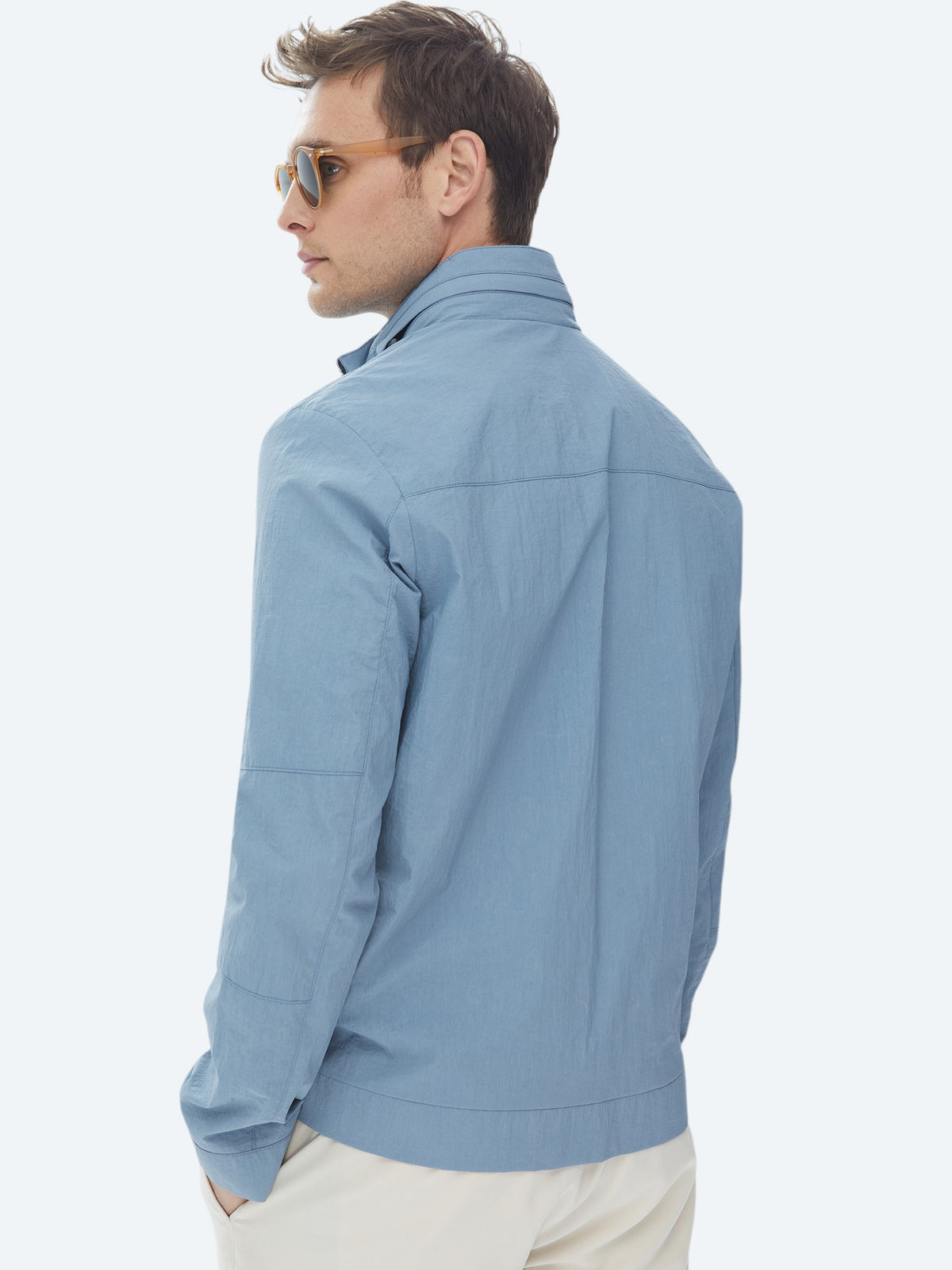 Mavi Regular Fit Gizli Kapüşon Casual Dokuma Mont