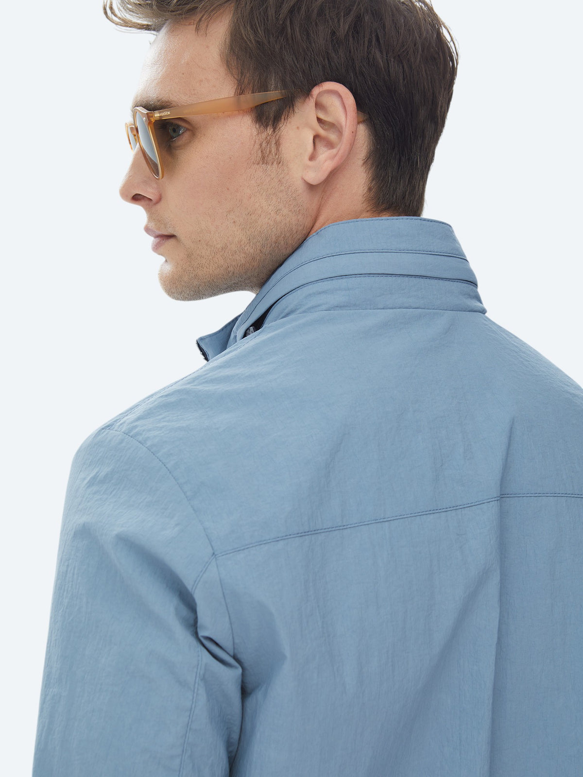 Mavi Regular Fit Gizli Kapüşon Casual Dokuma Mont