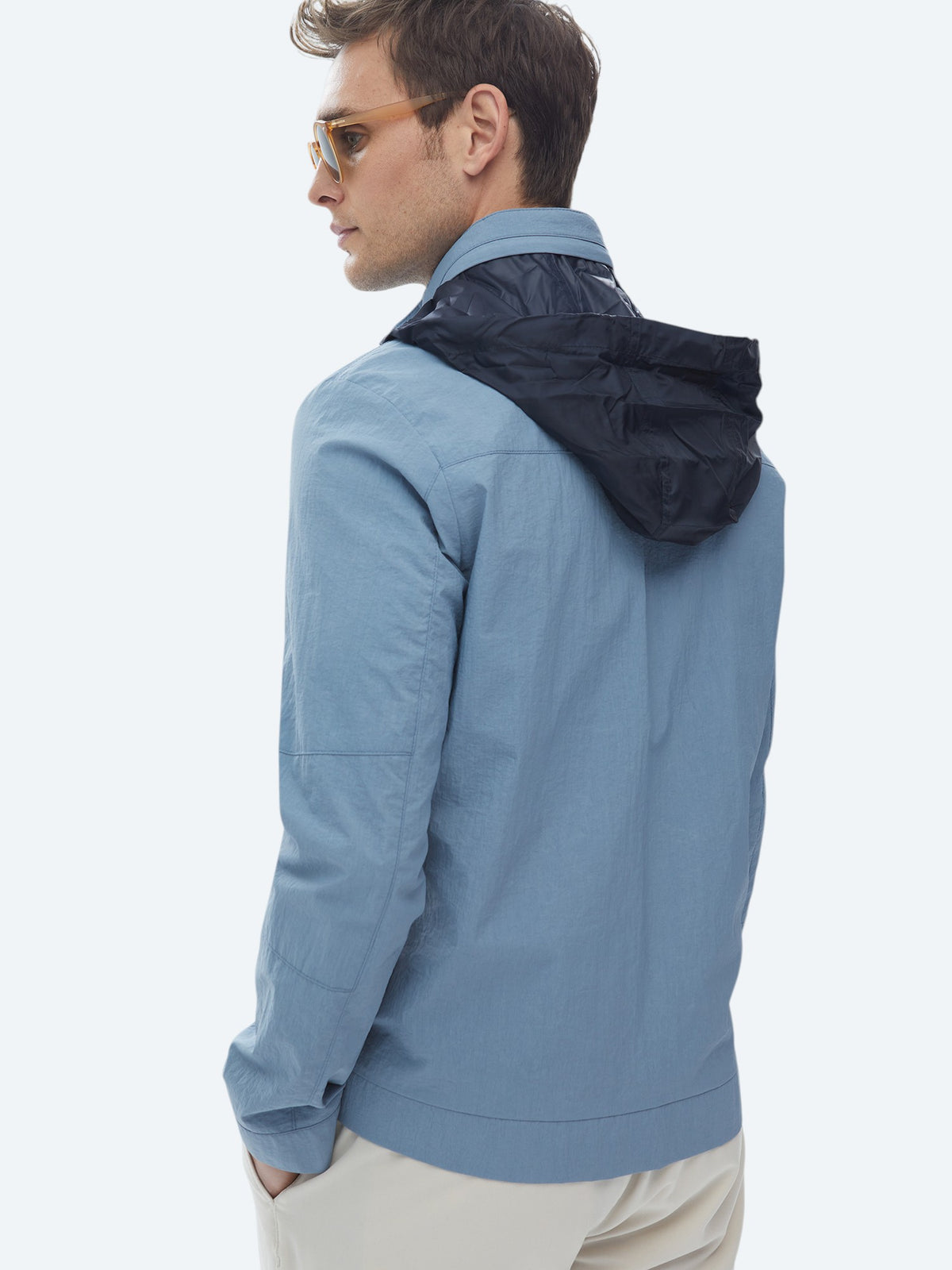 Mavi Regular Fit Gizli Kapüşon Casual Dokuma Mont