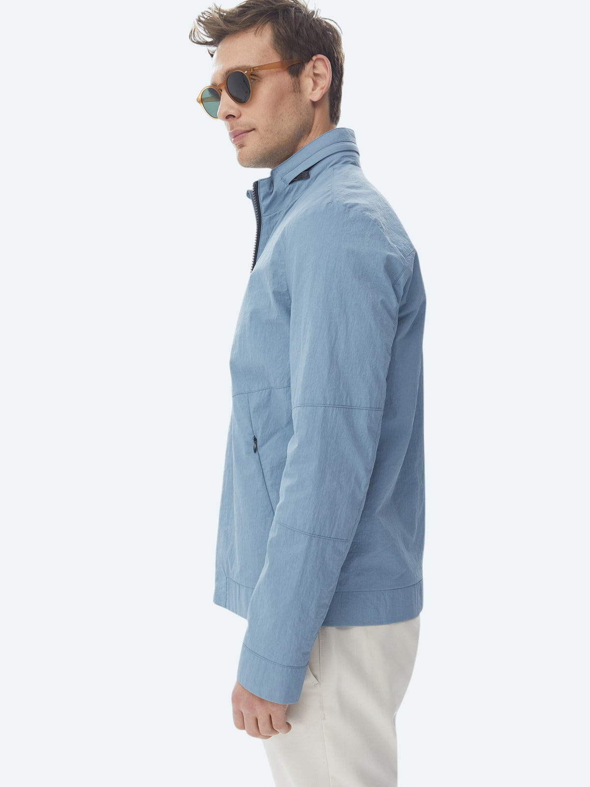 Mavi Regular Fit Gizli Kapüşon Casual Dokuma Mont