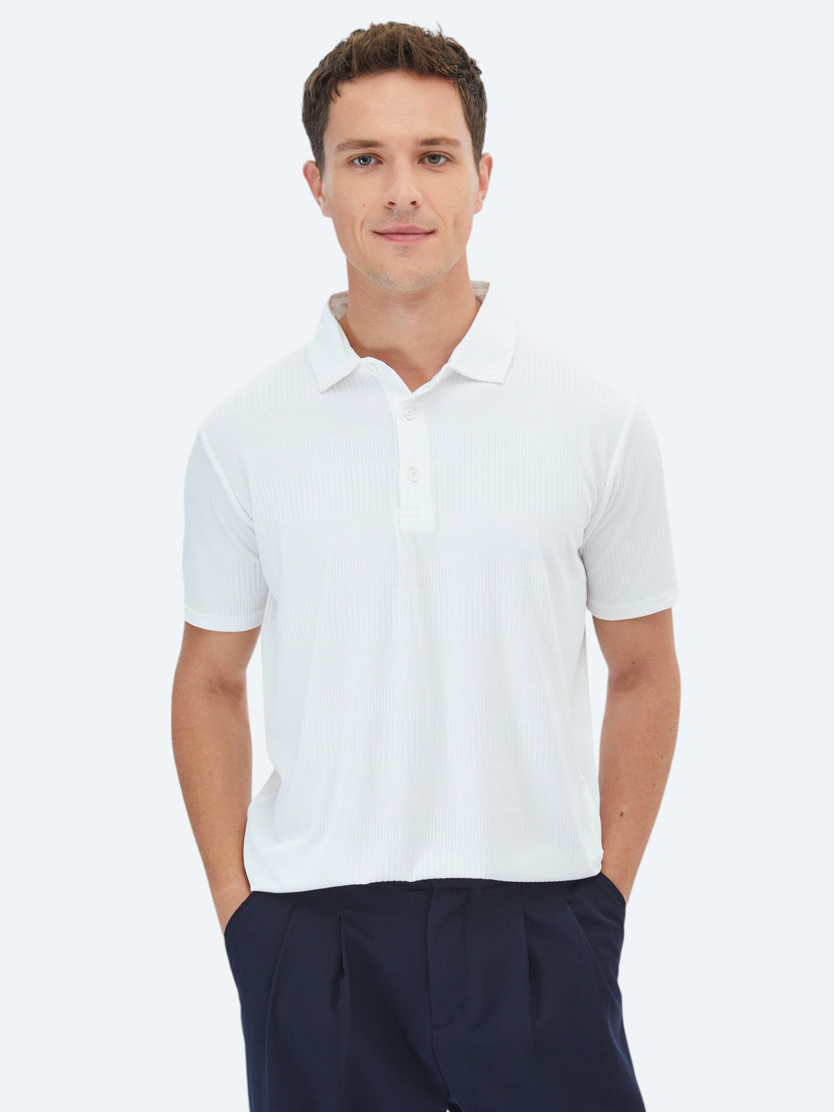 Ekru Polo Yaka T-Shirt