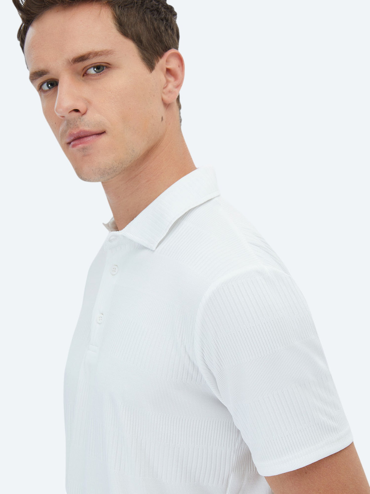 Ekru Polo Yaka T-Shirt