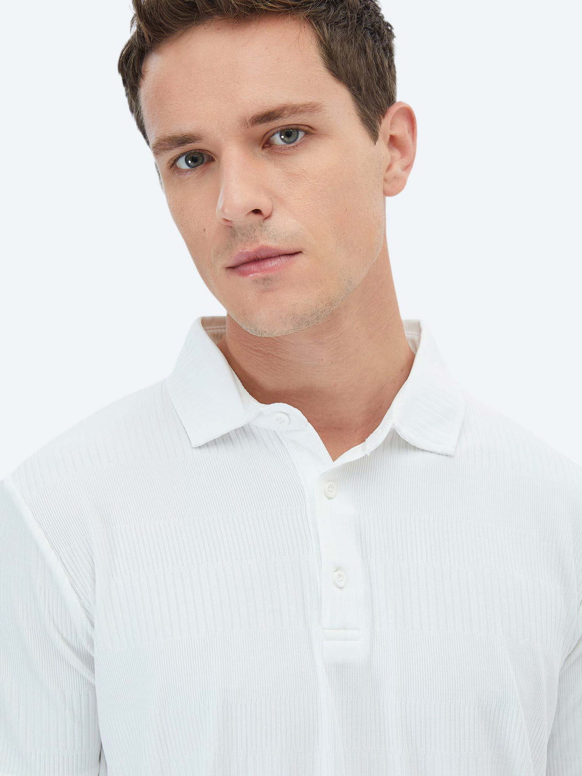 Ekru Polo Yaka T-Shirt