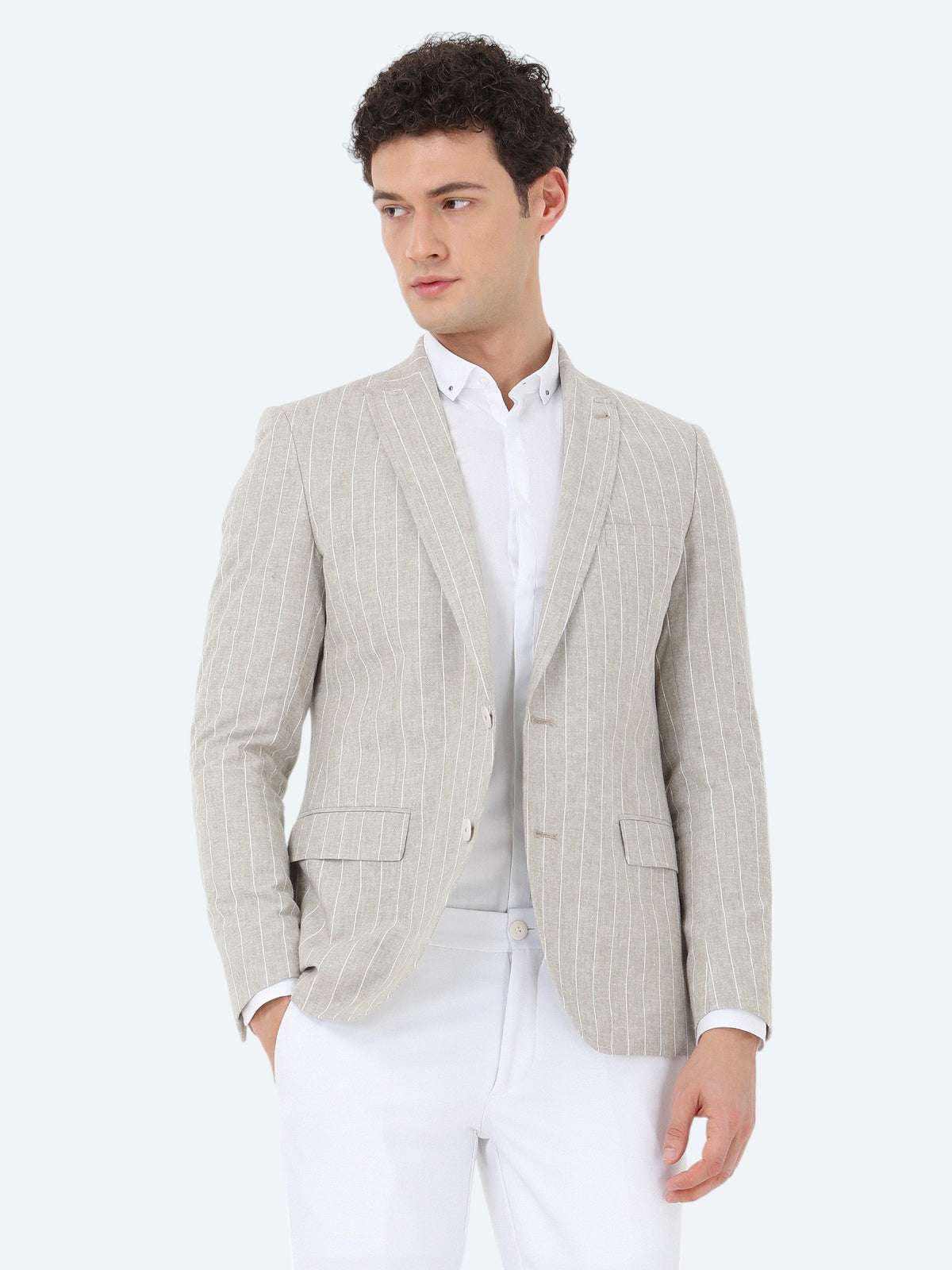 Beyaz Düz Slim Fit Uzun Dokuma Klasik %100 Pamuk Gömlek