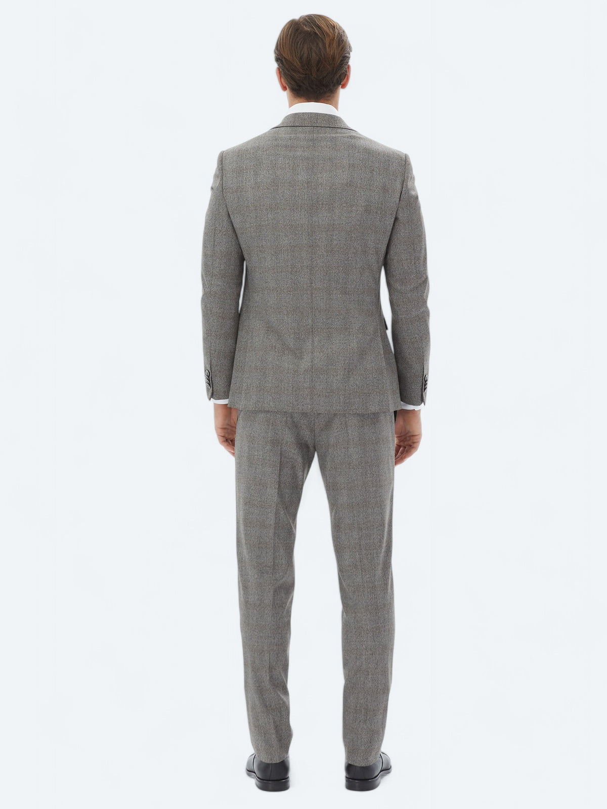 Gri Mikro Modern Fit Takım Elbise