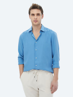 Mavi Regular Fit Uzun Dokuma Casual Gömlek