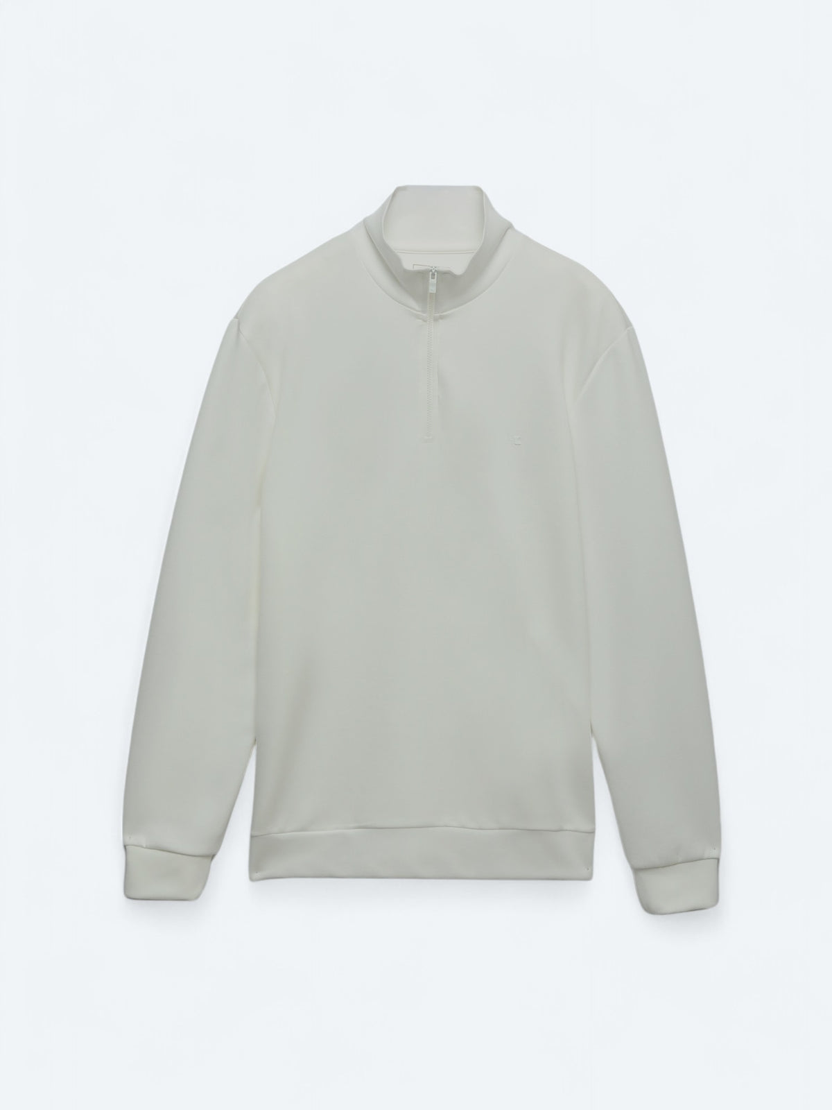 Gri Dik Yaka Sweatshırt
