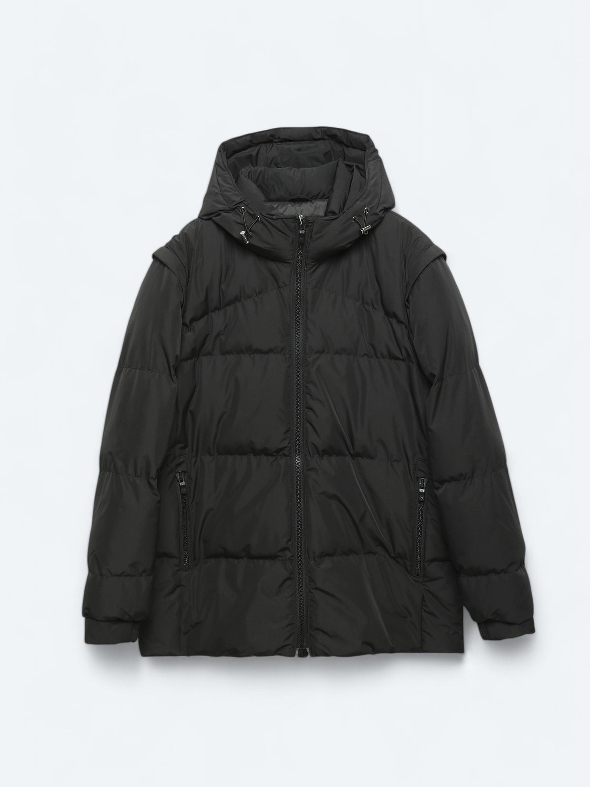 Siyah Regular Fit Casual Dokuma Mont