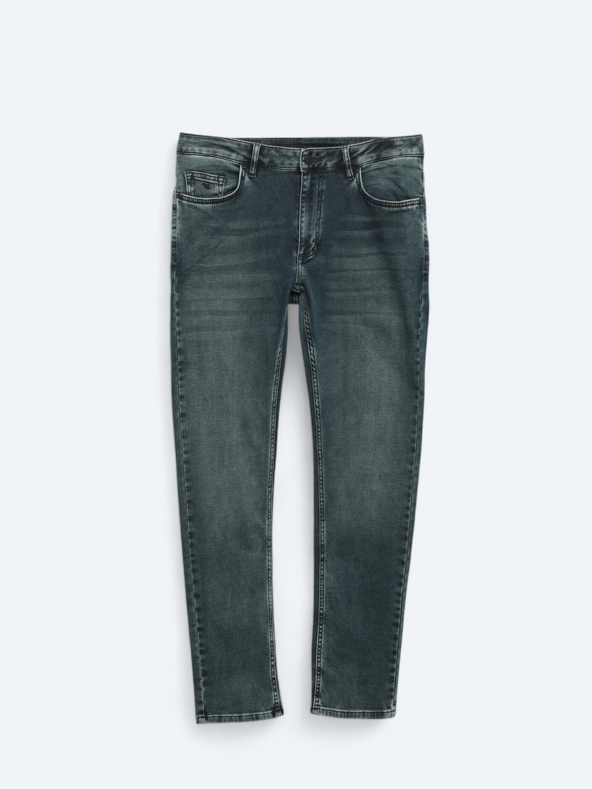 Lacivert Slim Fit Denim Pamuk Karışımlı Pantolon